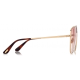 Tom Ford - Ethan - Occhiali da Sole Pilota - Oro Profondo Lucido - FT0935 - Occhiali da Sole - Tom Ford Eyewear