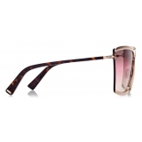 Tom Ford - Elle Sunglasses - Occhiali da Sole Squadrati - Oro Rosa - FT0936 - Occhiali da Sole - Tom Ford Eyewear