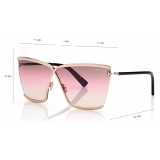 Tom Ford - Elle Sunglasses - Square Sunglasses - Rose Gold - FT0936 - Sunglasses - Tom Ford Eyewear