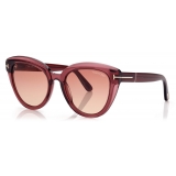 Tom Ford - Tori Sunglasses - Occhiali da Sole Cat-Eye - Bordeaux Lucido - FT0938 - Occhiali da Sole - Tom Ford Eyewear