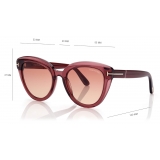 Tom Ford - Tori Sunglasses - Cat-Eye Sunglasses - Shiny Burgundy - FT0938 - Sunglasses - Tom Ford Eyewear