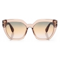 Tom Ford - Phoebe - Square Sunglasses - Shiny Light Brown Gradient Smoke - FT0939 - Sunglasses - Tom Ford Eyewear