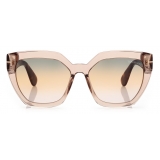 Tom Ford - Phoebe - Square Sunglasses - Shiny Light Brown Gradient Smoke - FT0939 - Sunglasses - Tom Ford Eyewear