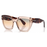 Tom Ford - Phoebe - Square Sunglasses - Shiny Light Brown Gradient Smoke - FT0939 - Sunglasses - Tom Ford Eyewear