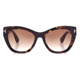 Tom Ford - Cara Sunglasses - Occhiali da Sole Cat-Eye - Havana - FT0940 - Occhiali da Sole - Tom Ford Eyewear