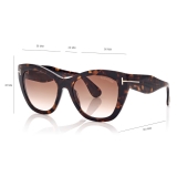 Tom Ford - Cara Sunglasses - Occhiali da Sole Cat-Eye - Havana - FT0940 - Occhiali da Sole - Tom Ford Eyewear