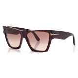 Tom Ford - Dove Sunglasses - Occhiali da Sole Squadrati - Havana Scuro - FT0942 - Occhiali da Sole - Tom Ford Eyewear