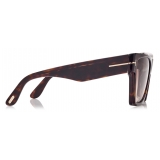 Tom Ford - Dove Sunglasses - Occhiali da Sole Squadrati - Havana Scuro - FT0942 - Occhiali da Sole - Tom Ford Eyewear