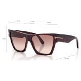 Tom Ford - Dove Sunglasses - Occhiali da Sole Squadrati - Havana Scuro - FT0942 - Occhiali da Sole - Tom Ford Eyewear