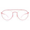 Mykita - Minttu - Lite - Argento Rosso Neon - Metal Glasses - Occhiali da Vista - Mykita Eyewear