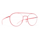 Mykita - Minttu - Lite - Argento Rosso Neon - Metal Glasses - Occhiali da Vista - Mykita Eyewear