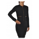 Elisabetta Franchi - Jacket with Gold Metal Details - Black - Jacket - Made in Italy - Luxury Exclusive Collection