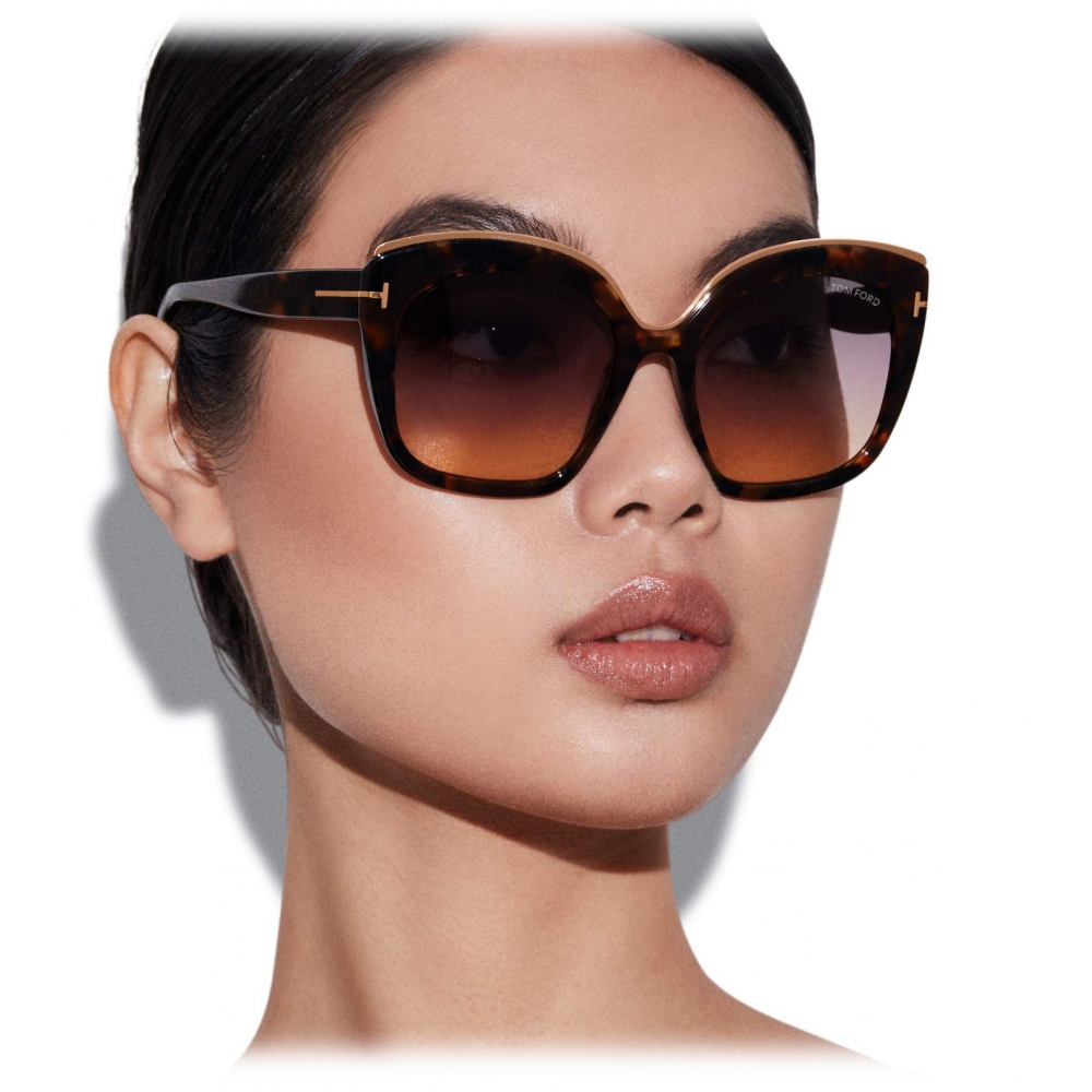 Tom Ford - Chantalle Sunglasses - Butterfly Sunglasses - Havana