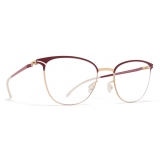 Mykita - Ulla - Lite - Champagne Gold Cranberry - Metal Glasses - Optical Glasses - Mykita Eyewear