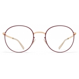 Mykita - Vabo - Lite - Champagne Gold Cranberry - Metal Glasses - Optical Glasses - Mykita Eyewear