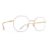 Mykita - Kaori - Lessrim - Gold Coral Red - Metal Glasses - Optical Glasses - Mykita Eyewear