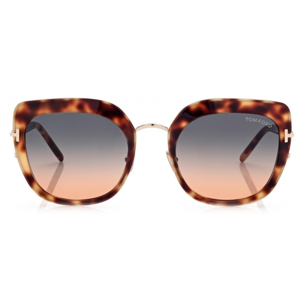 Tom Ford - Virginia Sunglasses - Occhiali da Sole a Farfalla - Havana Bionda - FT0945 - Occhiali da Sole - Tom Ford Eyewear