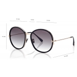 Tom Ford - Hunter Sunglasses - Occhiali da Sole Rotondi - Nero - FT0946 - Occhiali da Sole - Tom Ford Eyewear