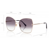 Tom Ford - Farah Sunglasses - Occhiali da Sole Rotondi - Oro - FT0951 - Occhiali da Sole - Tom Ford Eyewear