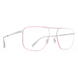 Mykita - Masao - Lessrim - Argento Rosso Neon - Metal Glasses - Occhiali da Vista - Mykita Eyewear