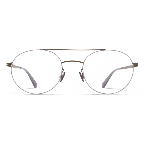 Mykita - Tomi - Lessrim - Shiny Graphite Camou Green - Metal Glasses - Optical Glasses - Mykita Eyewear