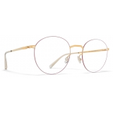 Mykita - Tomomi - Lessrim - Gold Coral Red - Metal Glasses - Optical Glasses - Mykita Eyewear