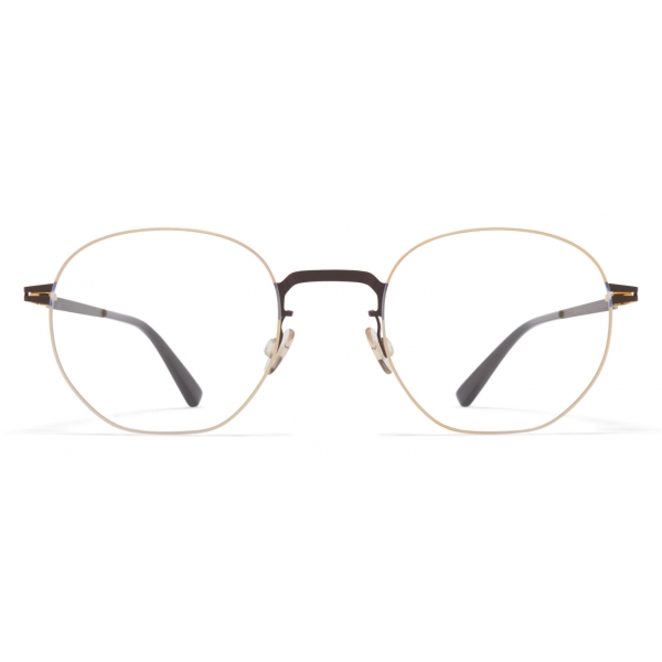 Mykita - Wataru - Lessrim - Gold Dark Brown - Metal Glasses 