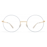 Mykita - Yoko - Lessrim - Gold Blue Grey - Metal Glasses - Optical Glasses - Mykita Eyewear