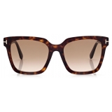 Tom Ford - Selby Sunglasses - Occhiali da Sole Squadrati - Havana Scuro - FT0952 - Occhiali da Sole - Tom Ford Eyewear