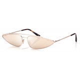 Tom Ford - Cam Sunglasses - Occhiali Cat-Eye - Oro Rosa Marrone - FT0979 - Occhiali da Sole - Tom Ford Eyewear