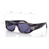 Tom Ford - Andres Sunglasses - Occhiali da Sole Rettangolare - Grigio - FT0986 - Occhiali da Sole - Tom Ford Eyewear