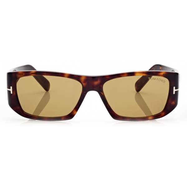 Tom Ford - Andres Sunglasses - Occhiali Rettangolari - Havana Scuro - FT0986 - Occhiali da Sole - Tom Ford Eyewear