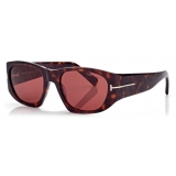 Tom Ford - Cyrille Sunglasses - Square Sunglasses - Dark Havana Bordeaux - FT0987 - Sunglasses - Tom Ford Eyewear
