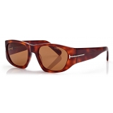 Tom Ford - Cyrille Sunglasses - Occhiali Squadrati - Havana Vintage - FT0987 - Occhiali da Sole - Tom Ford Eyewear