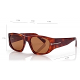 Tom Ford - Cyrille Sunglasses - Square Sunglasses - Vintage Havana - FT0987 - Sunglasses - Tom Ford Eyewear
