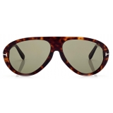 Tom Ford - Camillo Sunglasses - Occhiali da Sole Pilota - Havana Scuro - FT0988 - Occhiali da Sole - Tom Ford Eyewear