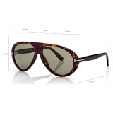 Tom Ford - Camillo Sunglasses - Pilot Sunglasses - Dark Havana - FT0988 - Sunglasses - Tom Ford Eyewear