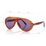Tom Ford - Camillo Sunglasses - Occhiali da Sole Pilota - Havana Bionda - FT0988 - Occhiali da Sole - Tom Ford Eyewear