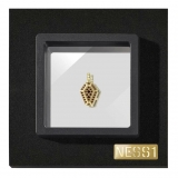 NESS1 - Pocket Coffin Collana Oro Giallo 18kt e Diamanti - Time Collection - Collana Artigianale - Alta Qualità Luxury
