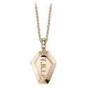 NESS1 - Pocket Coffin Necklace 18kt Rose Gold and Diamond - Time Collection - Handcrafted Necklace - High Quality Luxury