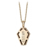 NESS1 - Pocket Coffin Necklace 18kt Rose Gold and Diamond - Time Collection - Handcrafted Necklace - High Quality Luxury