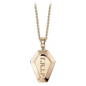 NESS1 - Pocket Coffin Necklace 9kt Rose Gold and Diamond - Time Collection - Handcrafted Necklace - High Quality Luxury