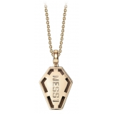 NESS1 - Pocket Coffin Necklace 9kt Rose Gold and Diamond - Time Collection - Handcrafted Necklace - High Quality Luxury