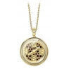 NESS1 - Compass Necklace 9kt Yellow Gold and Diamonds - Time Collection - Handcrafted Necklace - High Quality Luxury