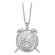 NESS1 - Alarm Collana Oro Bianco 18kt e Diamanti - Time Collection - Collana Artigianale - Alta Qualità Luxury
