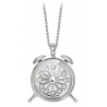 NESS1 - Alarm Necklace 18kt White Gold and Diamonds - Time Collection - Handcrafted Necklace - High Quality Luxury