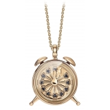 NESS1 - Alarm Collana Oro Rosa 18kt e Diamanti - Time Collection - Collana Artigianale - Alta Qualità Luxury