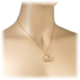 NESS1 - Alarm Necklace 18kt Rose Gold and Diamonds - Time Collection - Handcrafted Necklace - High Quality Luxury