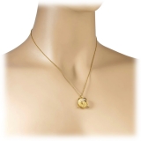 NESS1 - Alarm Necklace 18kt Yellow Gold and Diamond - Time Collection - Handcrafted Necklace - High Quality Luxury