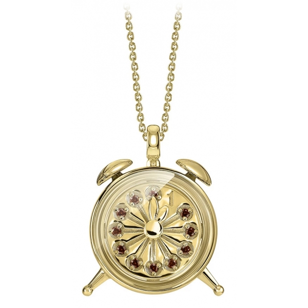 NESS1 - Alarm Collana Oro Giallo 9kt e Diamanti - Time Collection - Collana Artigianale - Alta Qualità Luxury